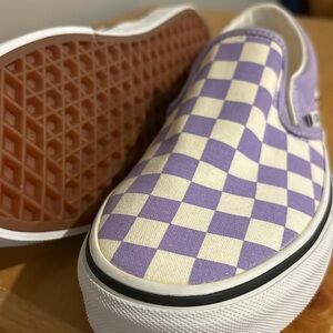 Classic slip on Vans, size 4.5 in men’s/6 in women’s.